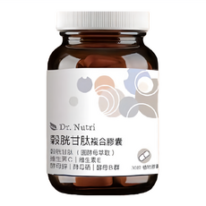 Dr.Nutri 穀胱甘肽複合膠囊，含圓酵母萃取，維生素C，維生素E，酵母鋅，酵母硒，酵母B群, 30顆, 520mg, 1罐