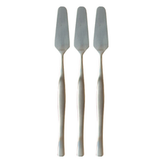 NICOTT 不鏽鋼霧面西餐奶油刀, 高級簡約奶油果醬刀, 單色, 3支