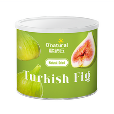 O'natural 歐納丘 天然乾燥土耳其無花果, 皮薄Q彈 富含膳食纖維, 200g, 1罐