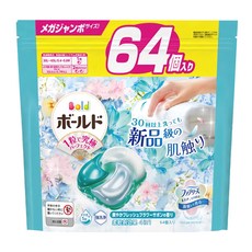 Bold 4in1 持香4D洗衣膠囊補充裝 清新花香, 1袋, 64顆