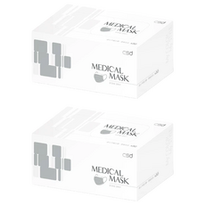 CSD 中衛 成人平面醫療口罩, 麥飯石灰, 2盒, 50片