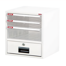 SHUTER 樹德 桌上型樹德櫃 A4-104K 附鎖 P抽 x 2 + H抽 x 1 + 抽屜 x 1, 4層