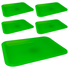 百貨King 400塑膠長方盤/滴水盤/托盤/餐盤, 綠色, 5個