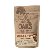 OAK'S FARM 天然無穀熟齡貓飼料, 鮭魚, 400g, 1袋