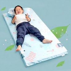 EmBrace 英柏絲 萊賽爾 嬰兒記憶床墊 + 童枕幼稚園午睡組, 白兔與熊