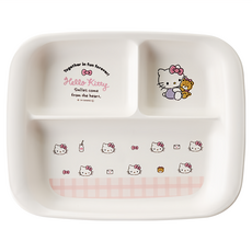 Skater 銀離子兒童三格餐盤 8個月以上, hello kitty, 1個