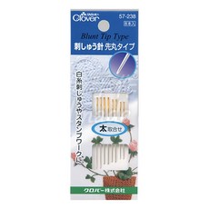 Clover 可樂牌 刺繡針(大)套装 鈍頭 日本產, 8入, 粗, 1組