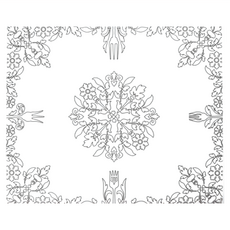 modern-twist 經典餐墊, 波形花紋 黑色, 40 x 35cm, 1個