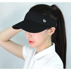 lupeo 高爾夫網球寬帽簷遮陽空頂帽, 1個, 黑色