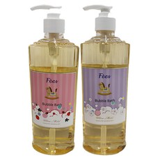 Fees BEBE 嬰兒柔護泡泡露 白麝香 + 莓果香 600ml, 1組