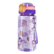 兒童彈蓋鴨嘴水壺, 獨角獸, 600ml, 1個
