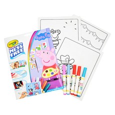 Crayola 繪兒樂 彩色筆 + 著色紙 x 18張, 粉紅豬小妹款, 1組