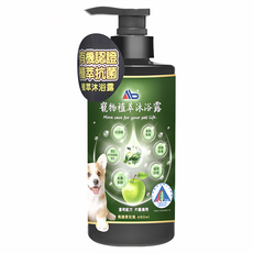 AB 寵物植萃沐浴露 低敏養護配方 有機雙認證 動物友善 無害成分, 480ml, 1瓶