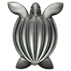 QUALy LEATHERBACK TURTLE COASTER皮革海龜 杯墊, 黑色, 1個