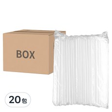 圓圓吸管 單支包裝吸管, 250支, 20包