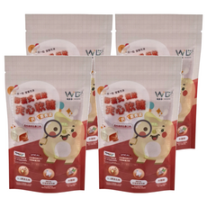 W.L 膠囊式機能夾心軟糖 葉黃素+鈣, 荔枝蘋果乳酸口味, 3.6g, 7顆, 4包