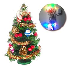 耶誕裝飾綠色聖誕樹 + LED20燈彩光電池燈, 聖誕老人紅果系