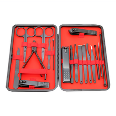 SC 優選 指甲刀套裝修甲美甲工俱全套 18支, 黑色, 1組