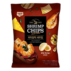 HANCHIPS 韓國蝦餅 奶油蒜味, 1包, 220g