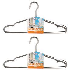 百貨King 不鏽鋼衣架5入/組 約35cm, 銀色, 2組