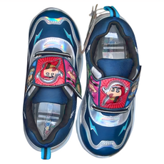 Shinchan 蠟筆小新 兒童款蠟筆小新X超級戰隊電燈鞋 深藍色