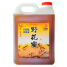 臺一 養蜂園 野花蜜 100%純蜂蜜, 3kg, 1桶