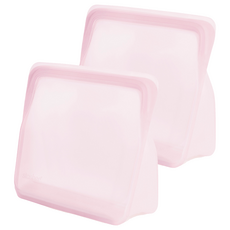 Stasher 站立式矽膠密封袋, 按壓自密封, 可重複使用, 耐候性佳, 21.59 x 17.78 x 8.89cm, 2個, 1入