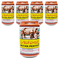 LARUTAN CAP KAKI TIGA Jeruk Larutan Penyegar 橘子清涼水, 320ml, 5罐