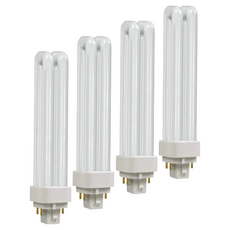 오스람 삼파장 콤팩트 형광램프 4핀 26W DULUX D/E 26W/830, 전구색, 4개