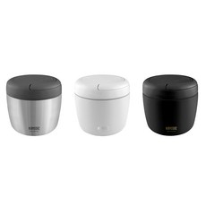 仙德曼316不鏽鋼保溫便當盒附提袋1000ml (黑/白/銀), 黑/白/ST, 1組