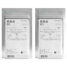 VitalBulk 維他命 B3膠囊, 100顆, 100mg, 2包