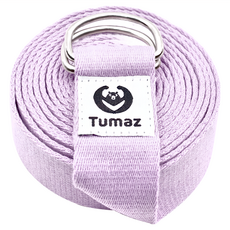 Tumaz 月熊 瑜珈伸展帶, 堅固耐用, 可承受2319lbs拉力, 星辰淡紫, 300cm, 1條