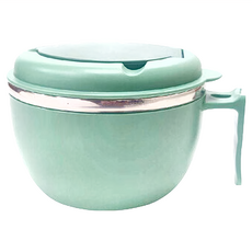 SUNB.W 秦博士 304不鏽鋼隔熱餐杯組 內膽304不鏽鋼亮面拋光 碗蓋可當手機架 碗蓋具備收納餐具功能 1150ml, 顏色隨機, 1組