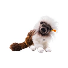 Steiff 德國金耳釦泰迪熊 Tami Monkey 黃標玩偶, 23cm, 猴子 白色 + 咖啡色, 1個
