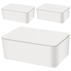 THREE 濕紙巾盒, 白色, 3個