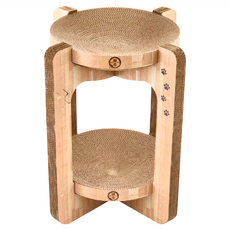 Necoichi 貓壹 抓抓塔 瓦楞紙貓抓板, 1個, 棕色