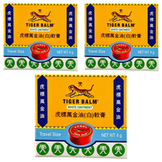 TIGER BALM 虎標 萬金油軟膏 白色 2歲以上, 3盒, 4g