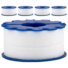 E.dot 水龍頭過濾器 PP棉濾芯 尺寸4x1.8cm, 白色, 5個