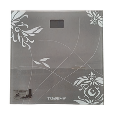 TRIARROW 三箭牌 纖體LCD體重秤, 5-180kg, 高品質ABS環保材質, 6mm高強度鋼化玻璃, EB-8080, 灰色, 1個