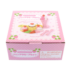 Mother Garden 下午茶玩具組 包括水果、冰淇淋、布丁, 草莓布丁 粉色, 1組