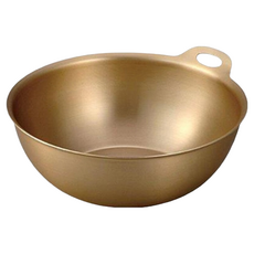 hokua 北陸 小伝具金色鋁製 單耳調理碗, 124g 1.1L, 16 x 6.7cm, 1個