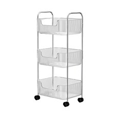 FAmILyLIFE 生活 U型加高防摔置物架 3層款 附掛籃 3個 A-225 37.5 x 29.5 x 81cm 2732g, 3層, 透明