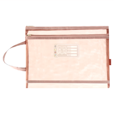 手提網紗資料袋 Y638 粉色 雙層 32g, 32 x 24cm, 4個