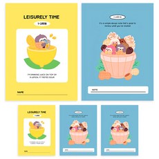 DADA Sosopeon 小學低年級 1-2 無科目筆記本 5入組 (款式隨機), 5個, 隨機出貨