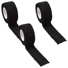 小麥購物 彈力護指繃帶 Y694 黑 10個, 460 x 2.5cm, 3組