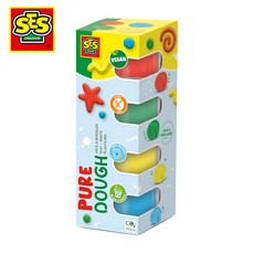 荷蘭SES 幼兒DIY快樂創意純淨黏土 純素 無麩質, Multicolor, 90g, 1個