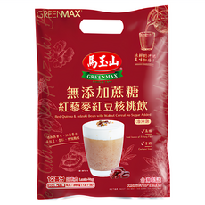 馬玉山 無添加蔗糖紅藜麥紅豆核桃飲 高鐵 膳食纖維, 360g, 1袋