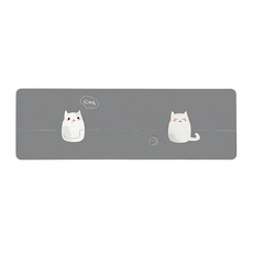 UTOOKII 矽藻土吸水地墊 適用於廚房 臥室 浴室等防滑, 毛線小貓, 1個