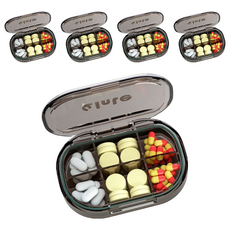 拍平方 藥盒, 6格 PC+硅膠 10*7*2cm, 5個