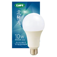 KAOS 北極光球泡 10W 白光 節能護眼, 1個